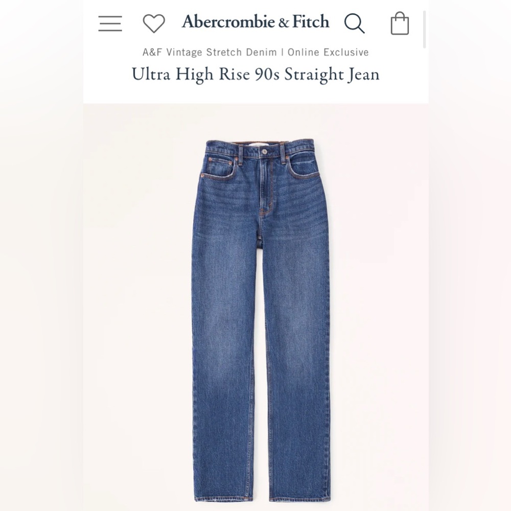 Abercrombie & Fitch the 90s ultra high rise jeans NWT